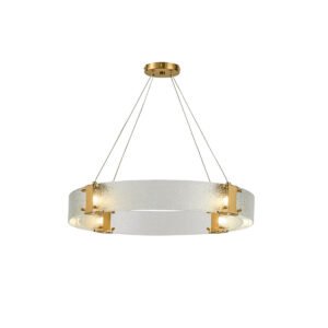 Vekka Contemporary Textured Halo Chandelier Light