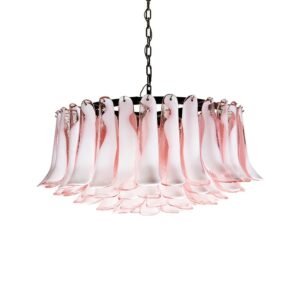 Art Deco Glass Petal Chandelier Dining Room