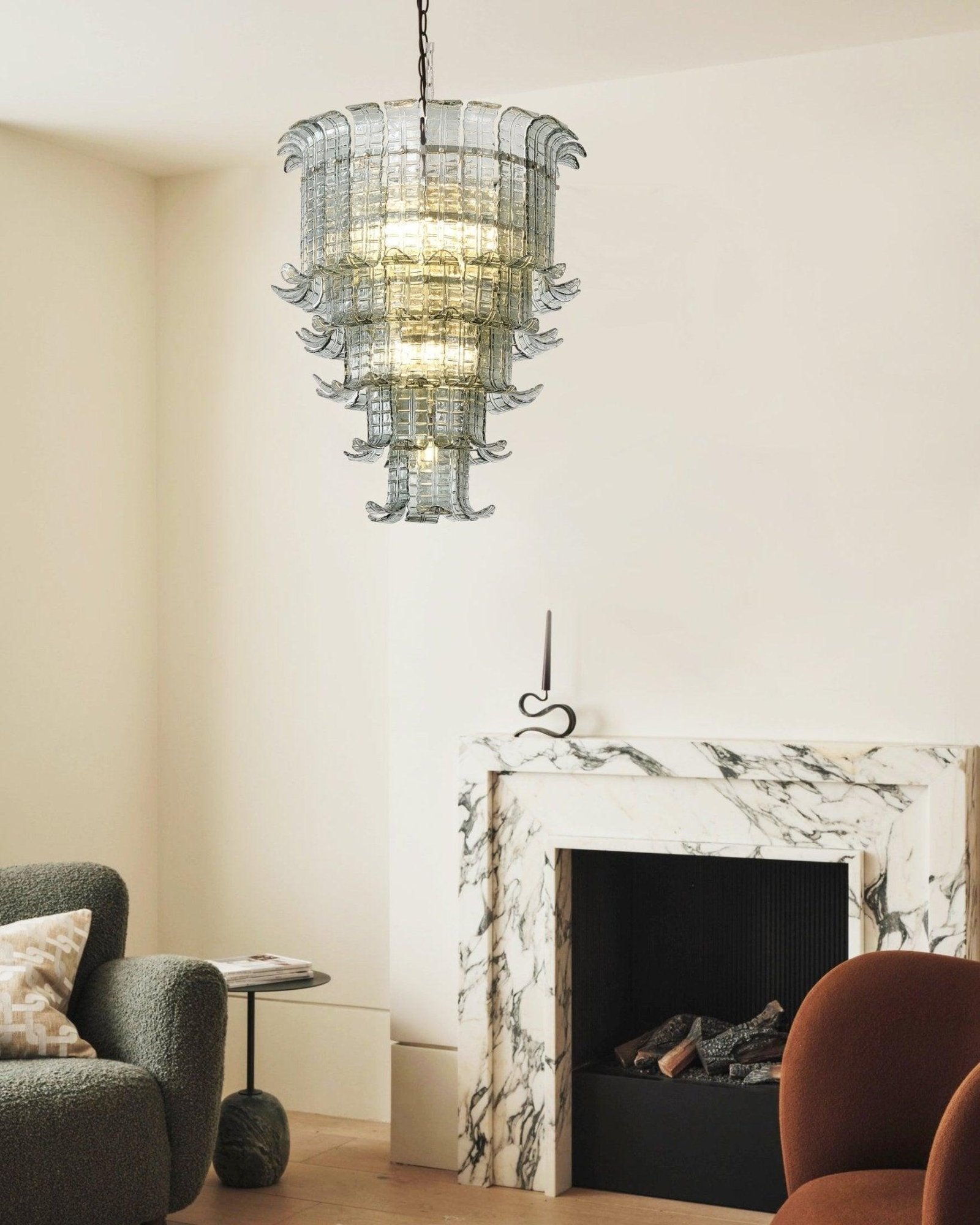 E14 Bulb Cascade Chandelier Dining Room
