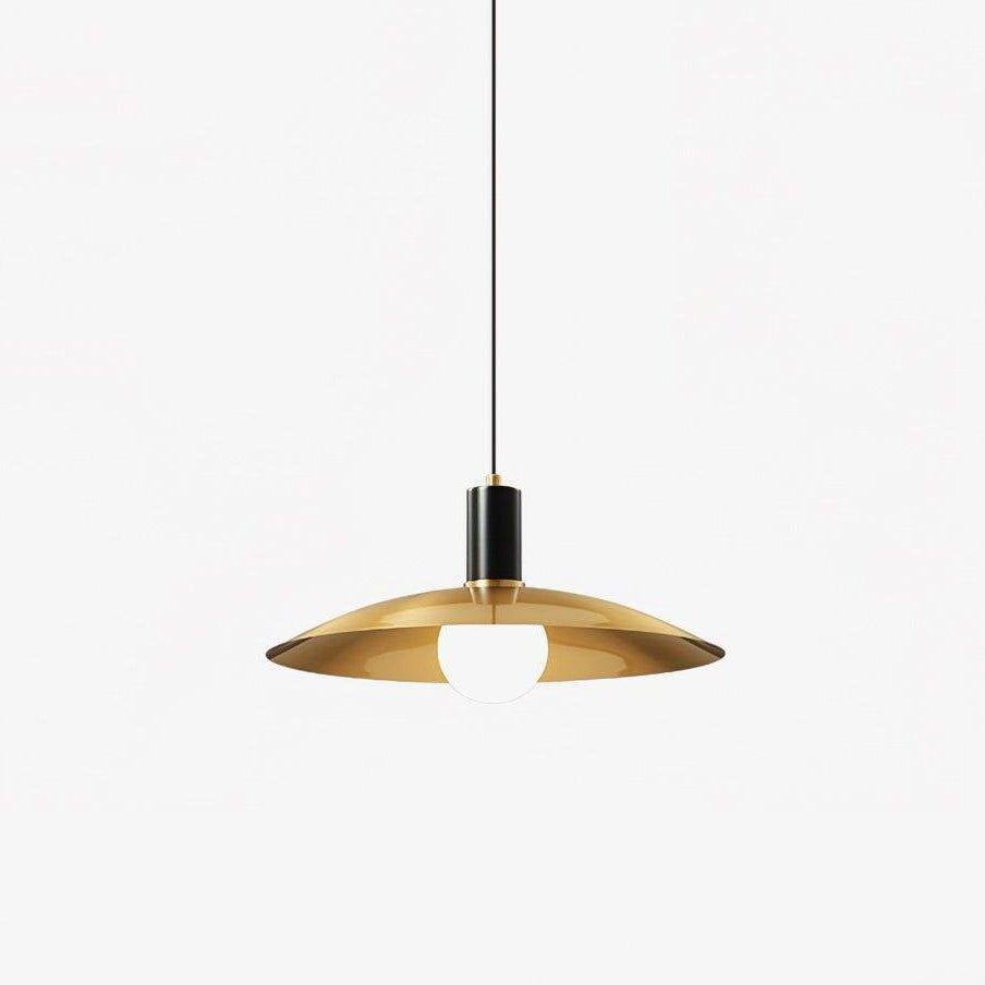 Modern Golden Disc Pendant Light Dining Room