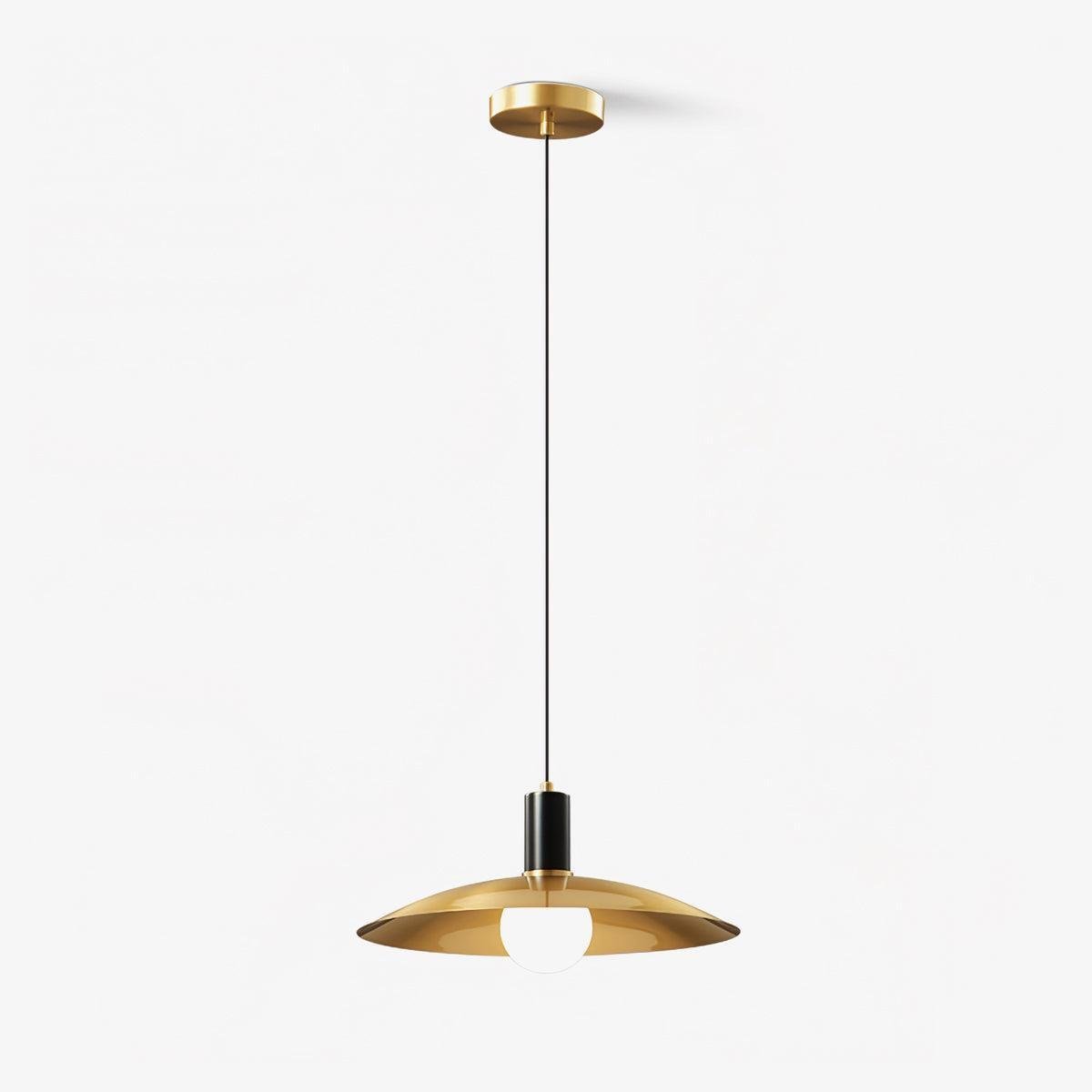 Modern Golden Disc Pendant Light Dining Room 5