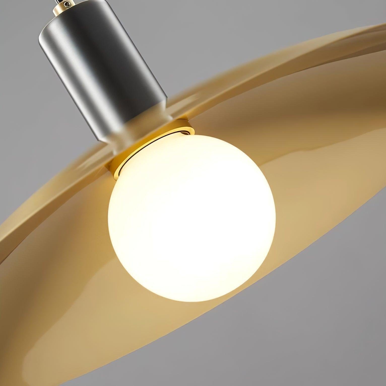 Modern Golden Disc Pendant Light Dining Room 6