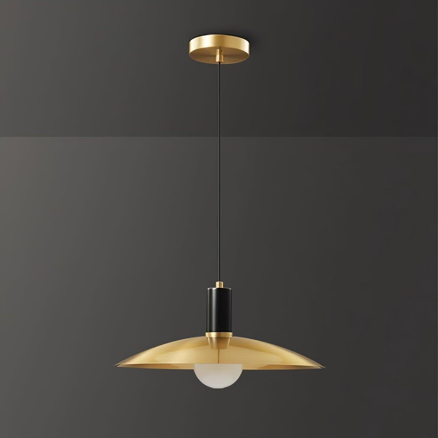 Modern Golden Disc Pendant Light Living Room 4