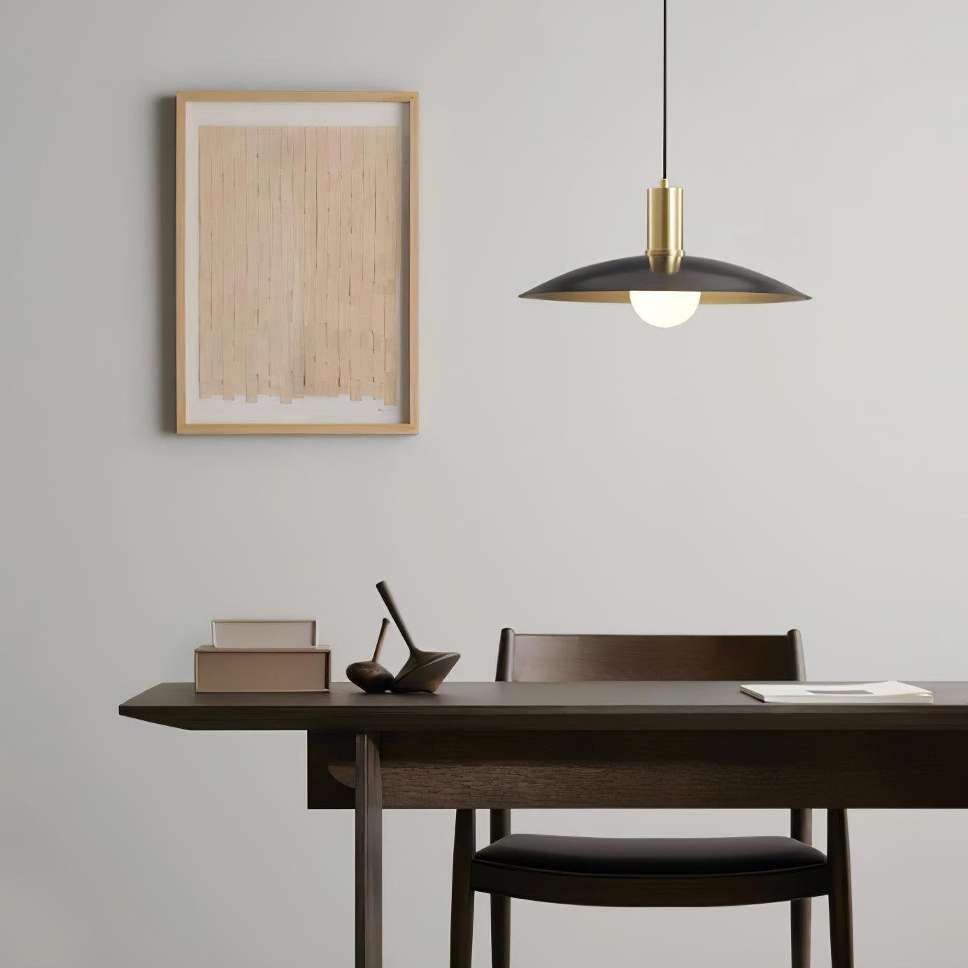 Modern Golden Disc Pendant Light Living Room 5