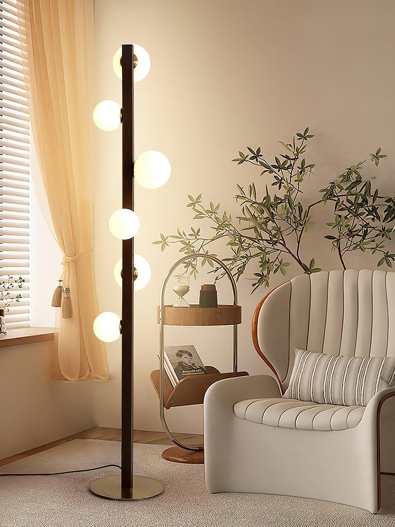 Modern Orbital Pole Floor Lamp Bedroom 2
