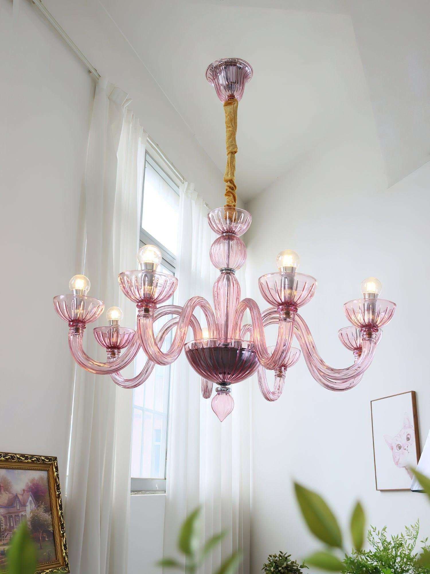 Art Deco Elegant Flourish Chandelier Entryway