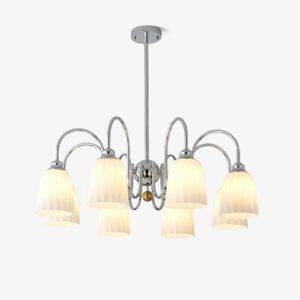 Art Deco Pleated Elegance Chandelier Dining Room
