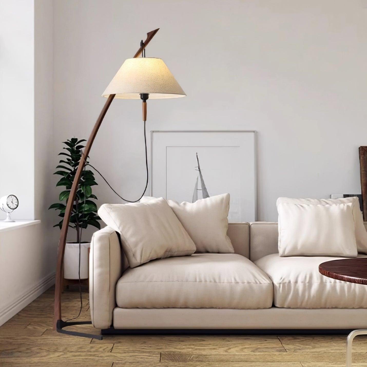 Artistic Fishing Rod Floor Lamp Bedroom