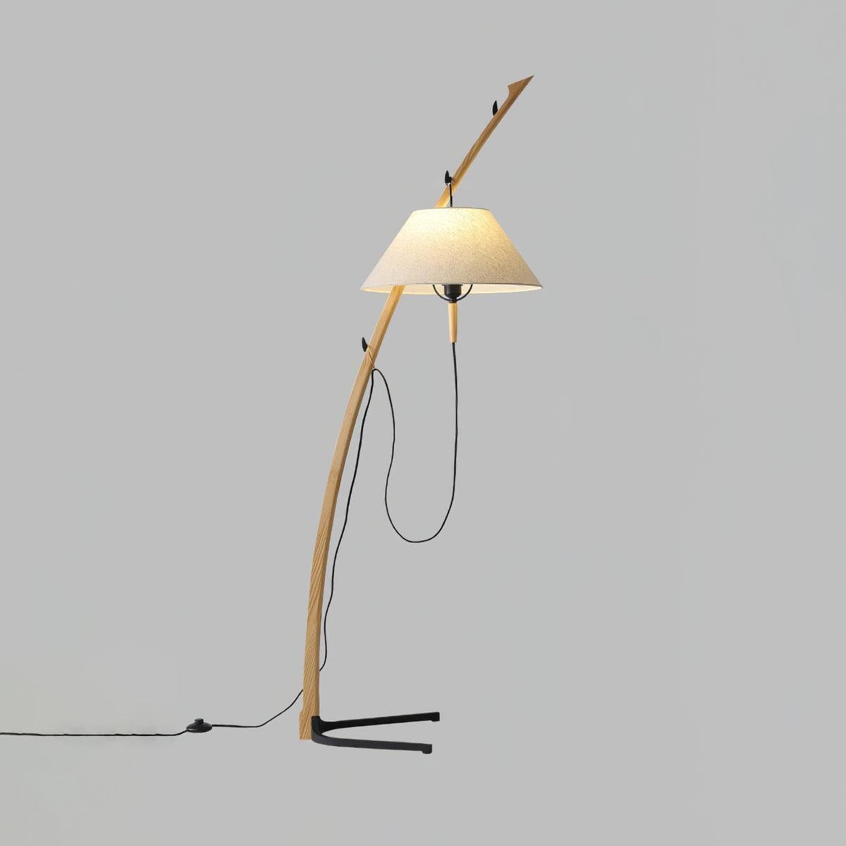 Artistic Fishing Rod Floor Lamp Entrance