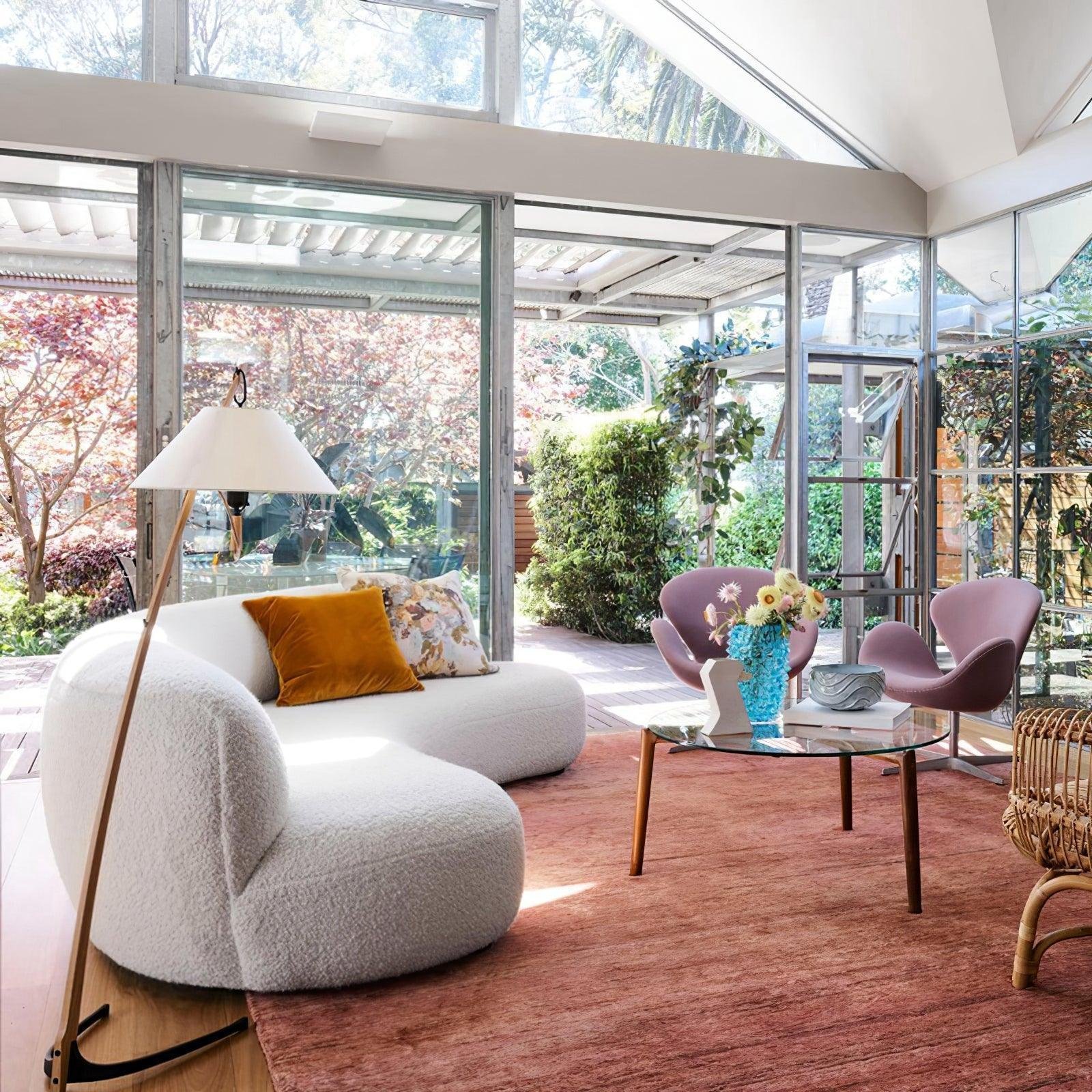 Artistic Fishing Rod Floor Lamp Informal Living Room