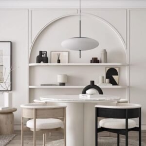 Contemporary Floating Disk Pendant Light Dining Room