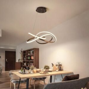 Contemporary Infinity Twist Pendant Light Dining Room