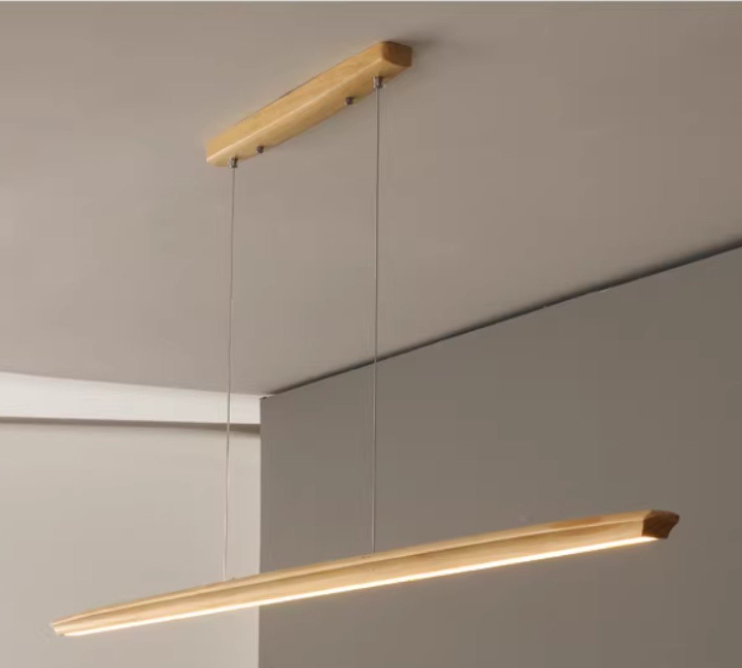 Eska Scandinavian Sleek Timber Pendant Light - Image 10