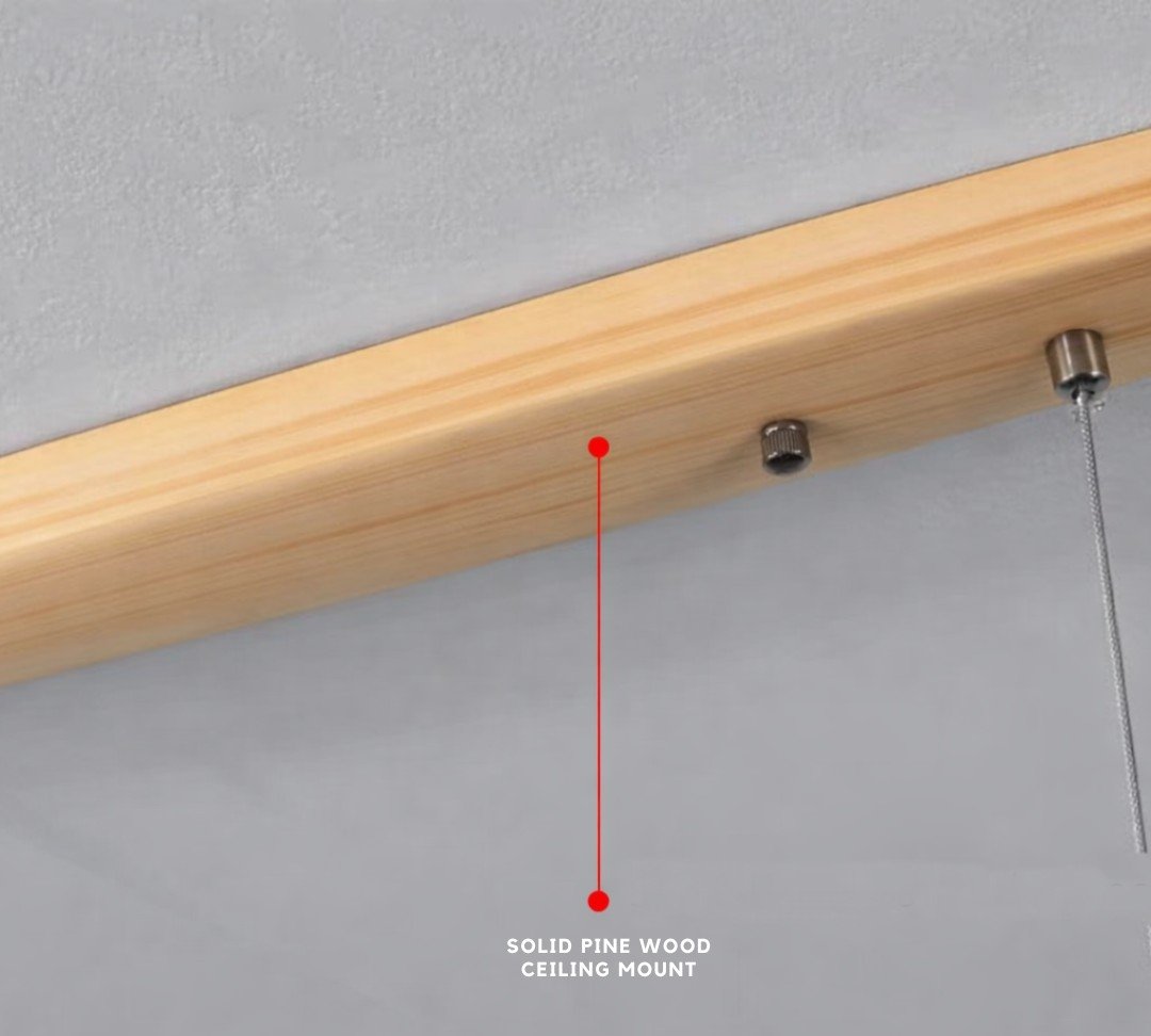 Eska Scandinavian Sleek Timber Pendant Light - Image 17