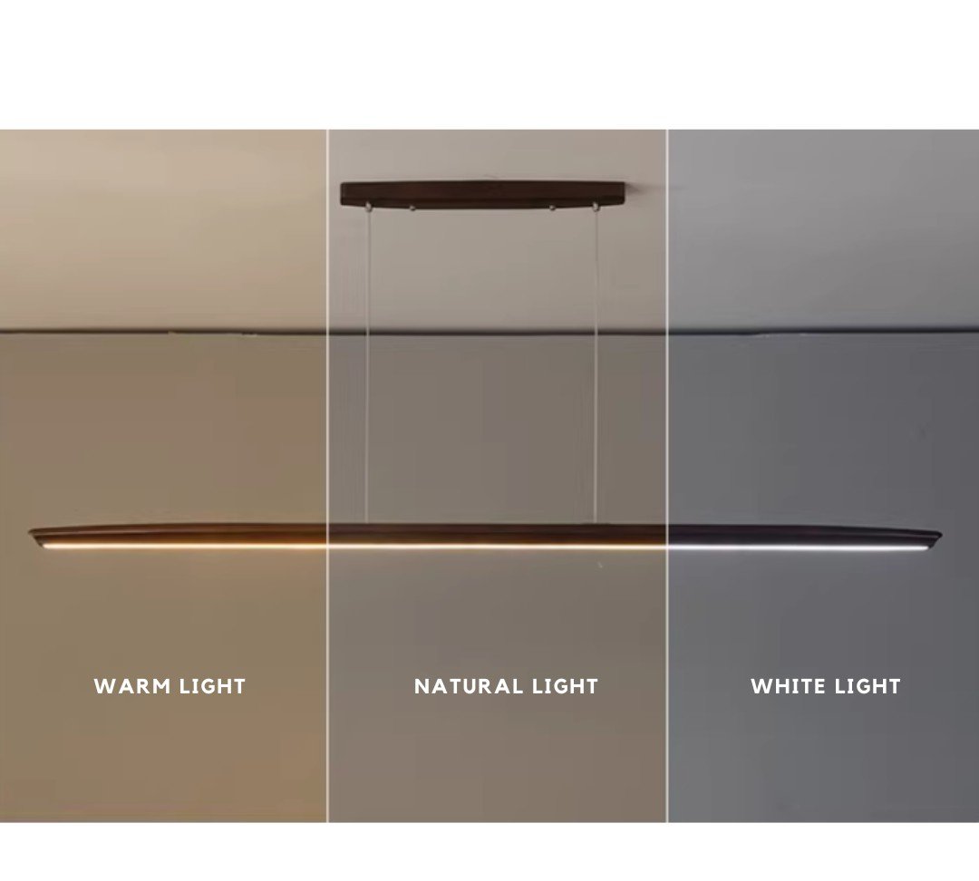 Eska Scandinavian Sleek Timber Pendant Light - Image 4