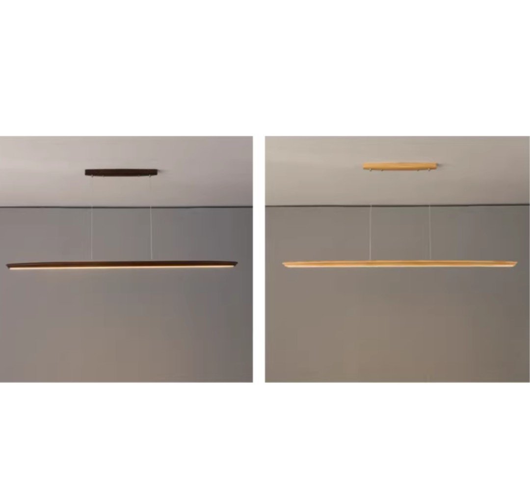 Eska Scandinavian Sleek Timber Pendant Light - Image 5