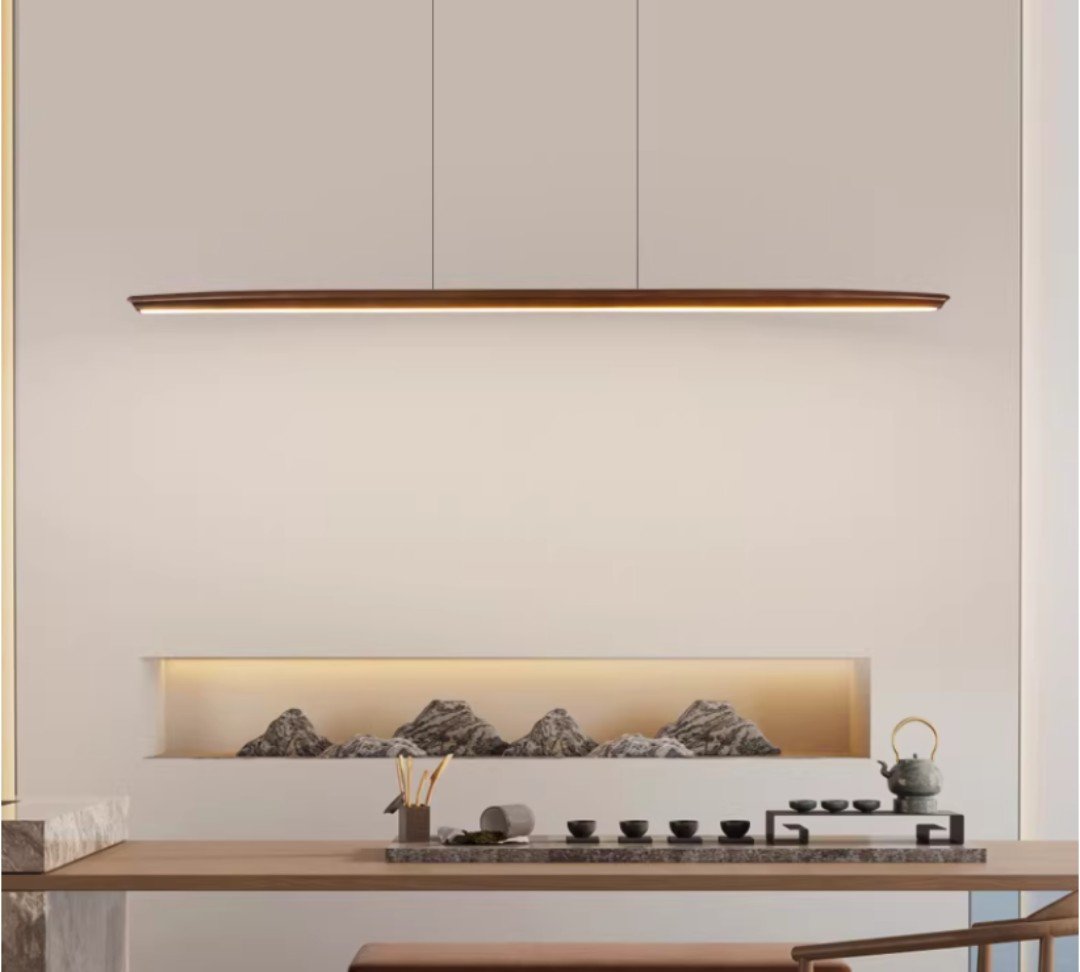 Eska Scandinavian Sleek Timber Pendant Light - Image 7