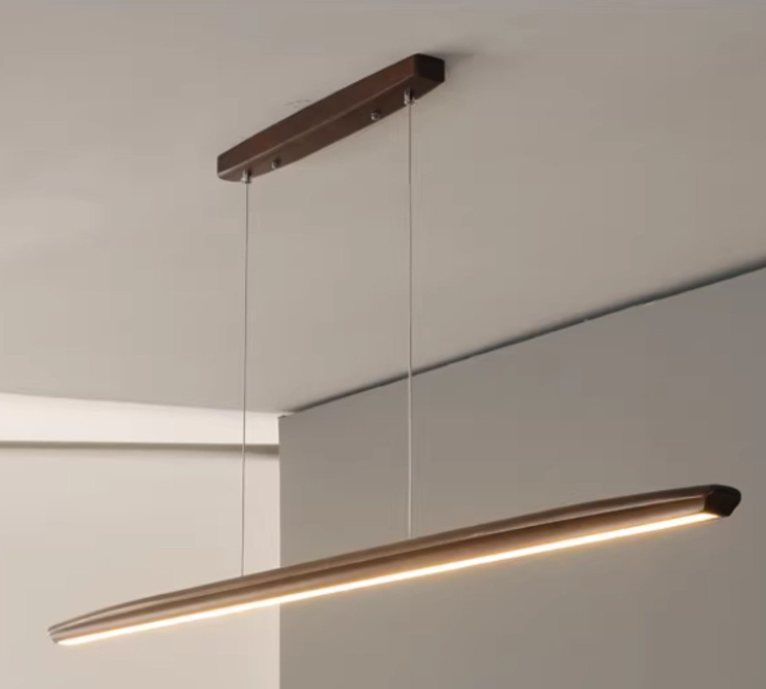 Eska Scandinavian Sleek Timber Pendant Light - Image 9