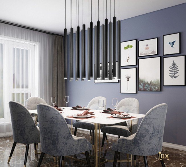 Helgi Modern Hanging Rods Pendant Light