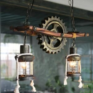 Industrial Gear Mechanism Pendant Light Dining Room