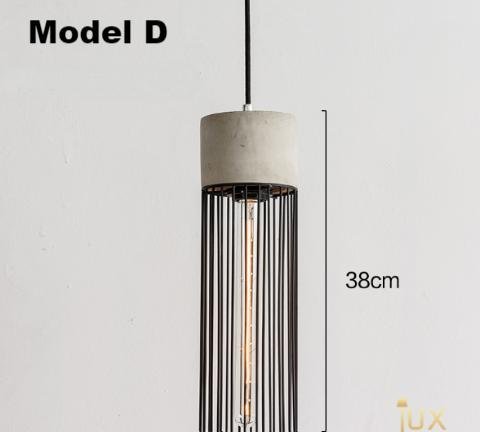 Industrial Wire Cage Pendant Light Lounge