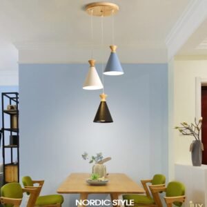 Lunda Scandinavian Colorful Cones Pendant Light