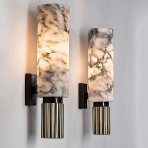 Luxury Marble Cylinder Wall Light Living Room