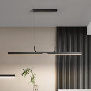 Minimalist Slim Linear Pendant Light Living Room