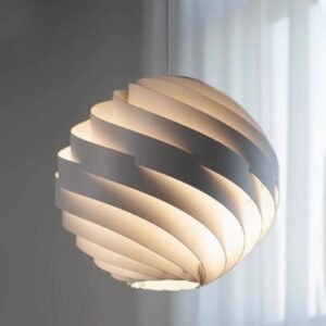 Minimalist Swirling Orb Pendant Light Living Room