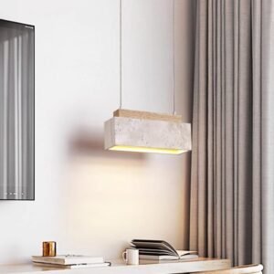 Modern Block Rectangle Pendant Light Dining Room