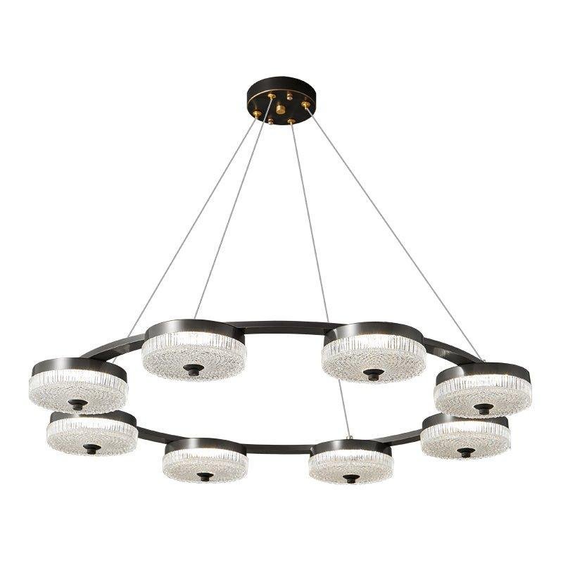 Modern Celestial Disc Chandelier Bedroom 2