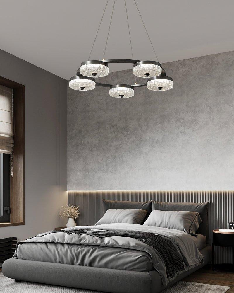 Modern Celestial Disc Chandelier Commercial