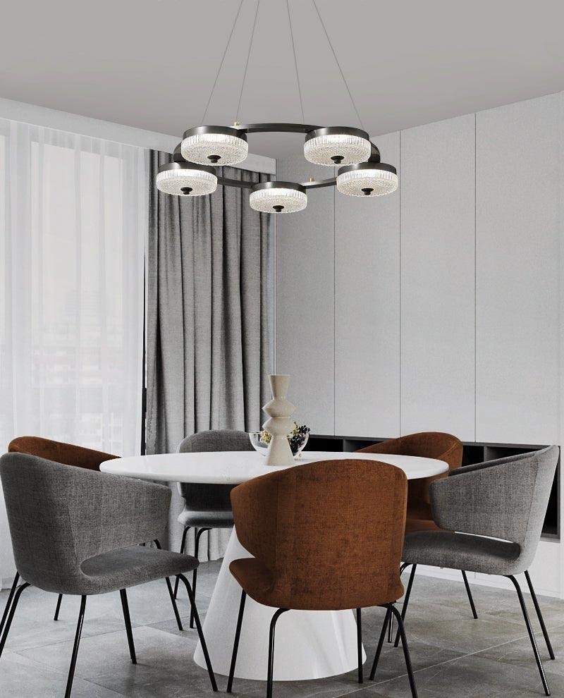 Modern Celestial Disc Chandelier Living Room 2