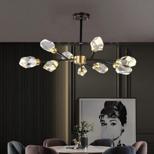 Modern Crystal Branch Chandelier Dining Room