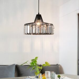 Modern Crystal Cage Pendant Light Dining Room
