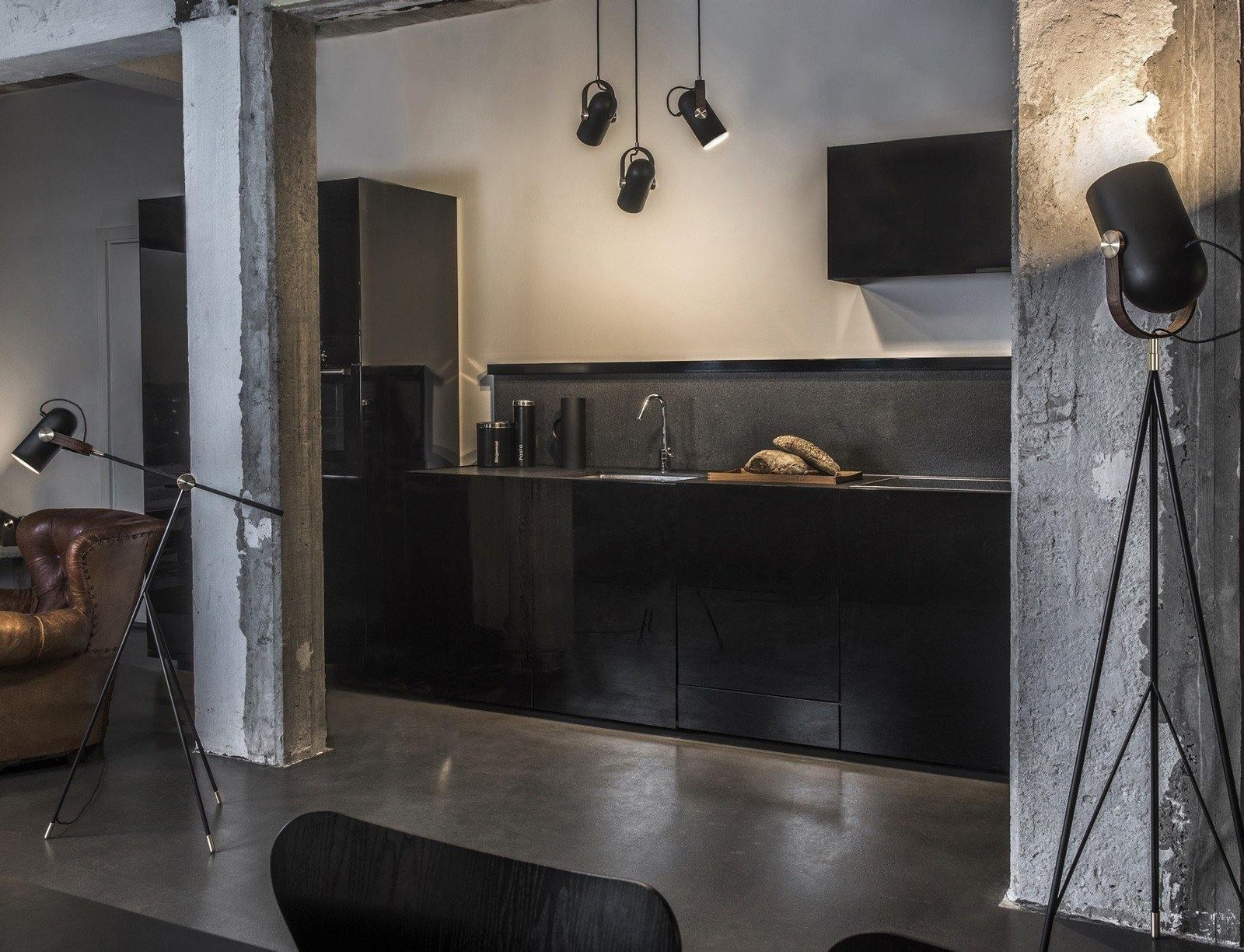 Modern Curved Cylinder Pendant Light Kitchen 2