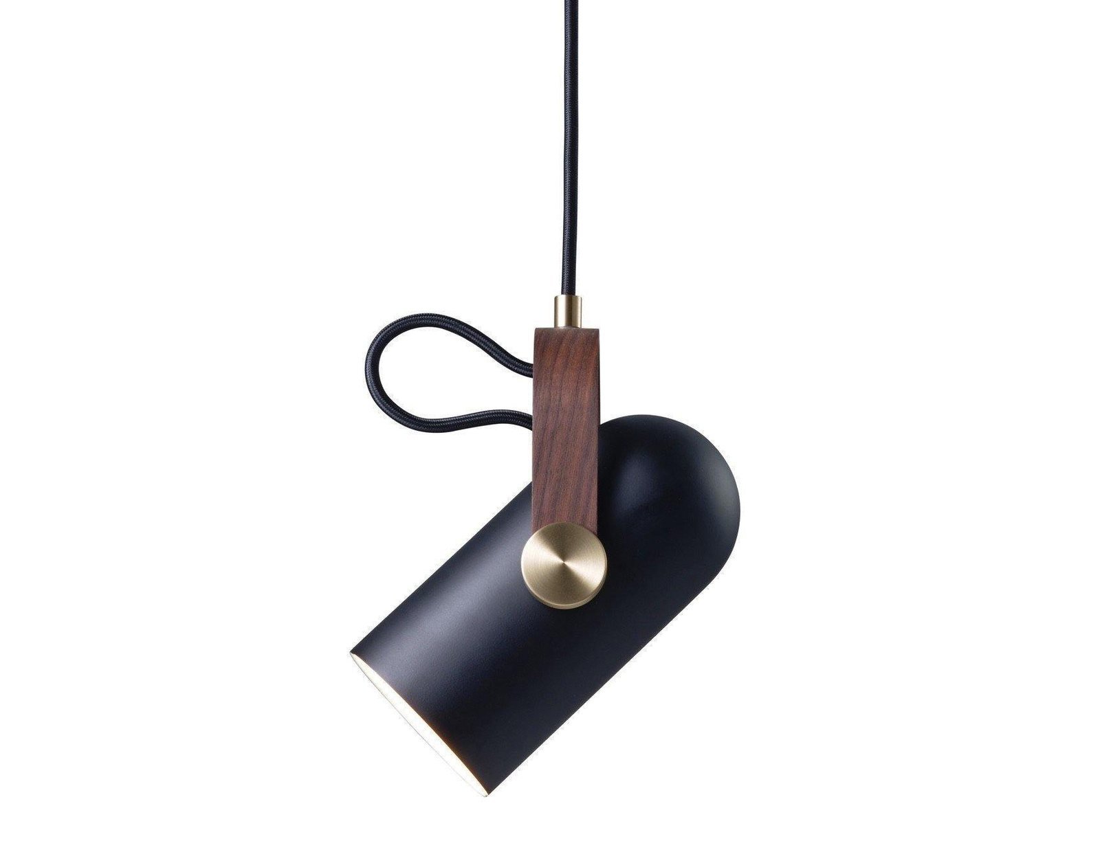 Modern Curved Cylinder Pendant Light Lobby 2