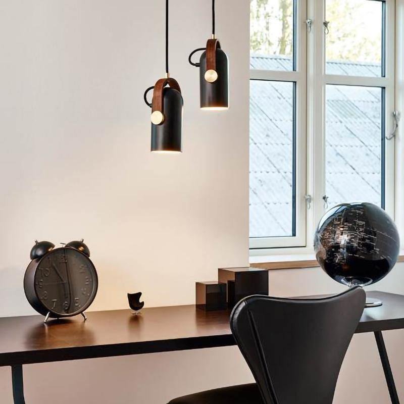 Modern Curved Cylinder Pendant Light Office