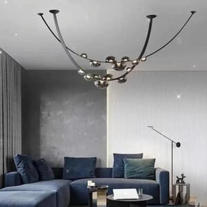 Modern Curved Vines Chandelier Living Room