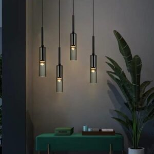 Modern Cylinder Cascade Pendant Light Living Room