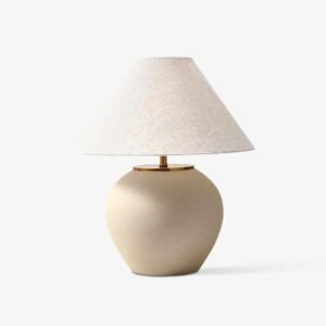Modern Earthy Globe Table Lamp Living Room