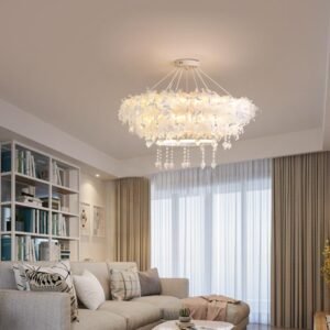 Modern Feather Cascade Pendant Light Dining Room