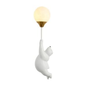 Modern Floating Bear Wall Light Childrens Room