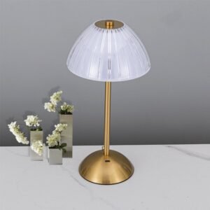 Modern Fluted Dome Table Lamp Living Room