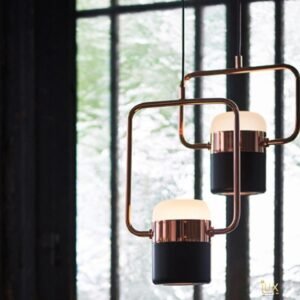 Modern Geometric Frame Pendant Light Living Room