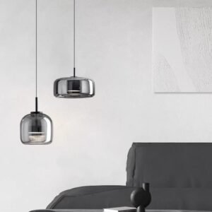 Modern Glassware Twins Pendant Light Dining Room
