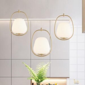 Modern Golden Halo Pendant Light Dining Room