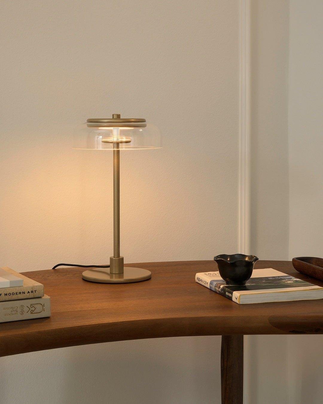 Modern Golden Halo Table Lamp Study Room