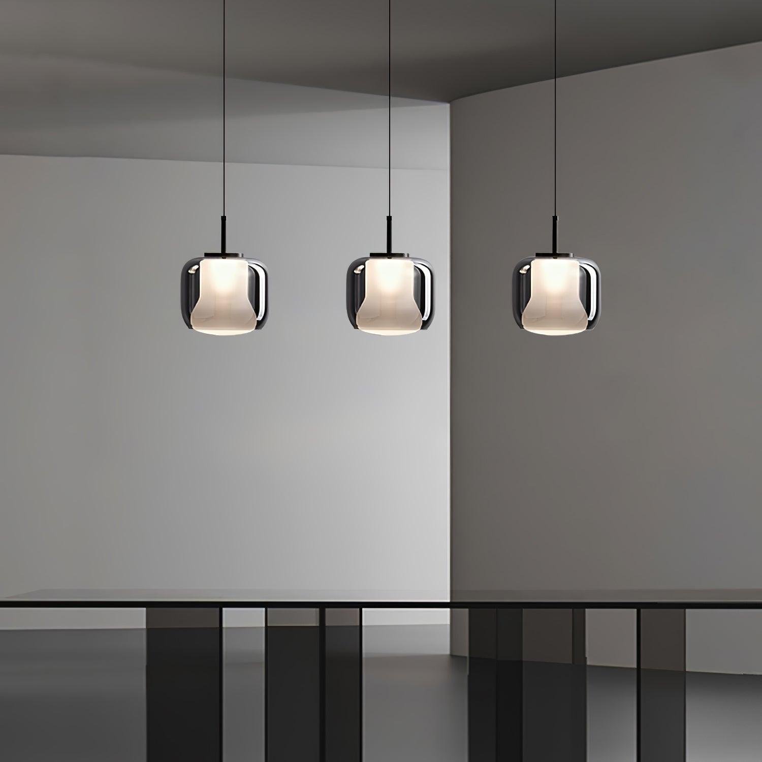 Modern Lantern Bell Pendant Light Dining Room