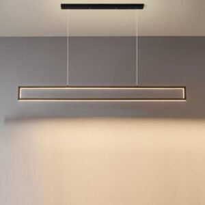 Modern Linear Frame Pendant Light Dining Room